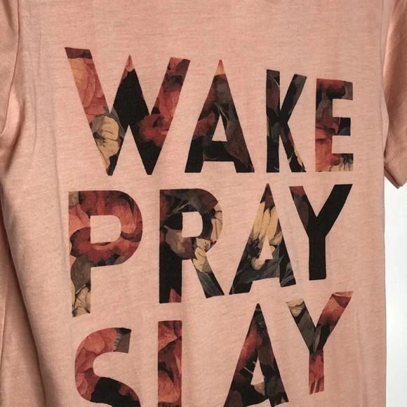 🌸NEW🌸 CANVAS Wake Pray Slay Graphic Tee - Picture 2 of 10